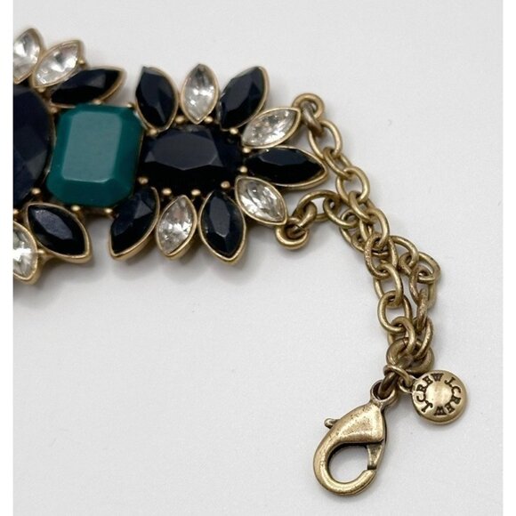 J Crew 3-Station Sparkling Gem and Chain Bracelet - Picture 3 of 3